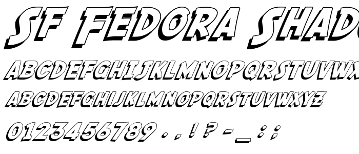 SF Fedora Shadow font